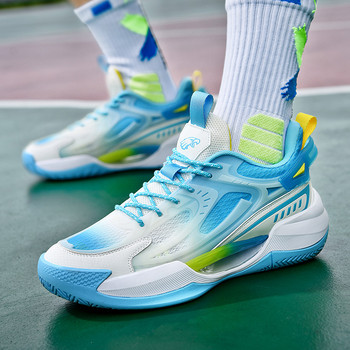 Unisex Purple ανδρικά παπούτσια μπάσκετ Χοντροκομμένα επαγγελματικά αθλητικά αθλητικά παπούτσια Ανδρικά δικτυωτά αθλητικά παπούτσια που αναπνέουν Αντρικό μέγεθος 36-45