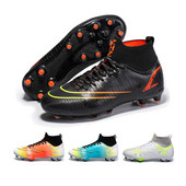 Vyriški futbolo bateliai suvarstomi neslystantys aukštai kulkšnies FG lauko žolės treniruotės Sporto rungtynės Moteriški vaikiški sportbačiai Futbolo batai