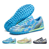 Új futballcipő csúszásgátló TF kiváló minőségű légáteresztő kültéri füves edzés sport férfi női tornacipő gyermek focicipő