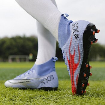 2022 Нова мода Breathabale чорапи Футболни обувки Мъже Жени Дълги шипове Футболни бутли Мъжки Outoodr Футзал Маратонки bota futbol