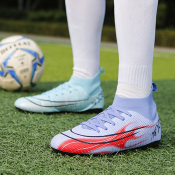 2022 Нова мода Breathabale чорапи Футболни обувки Мъже Жени Дълги шипове Футболни бутли Мъжки Outoodr Футзал Маратонки bota futbol