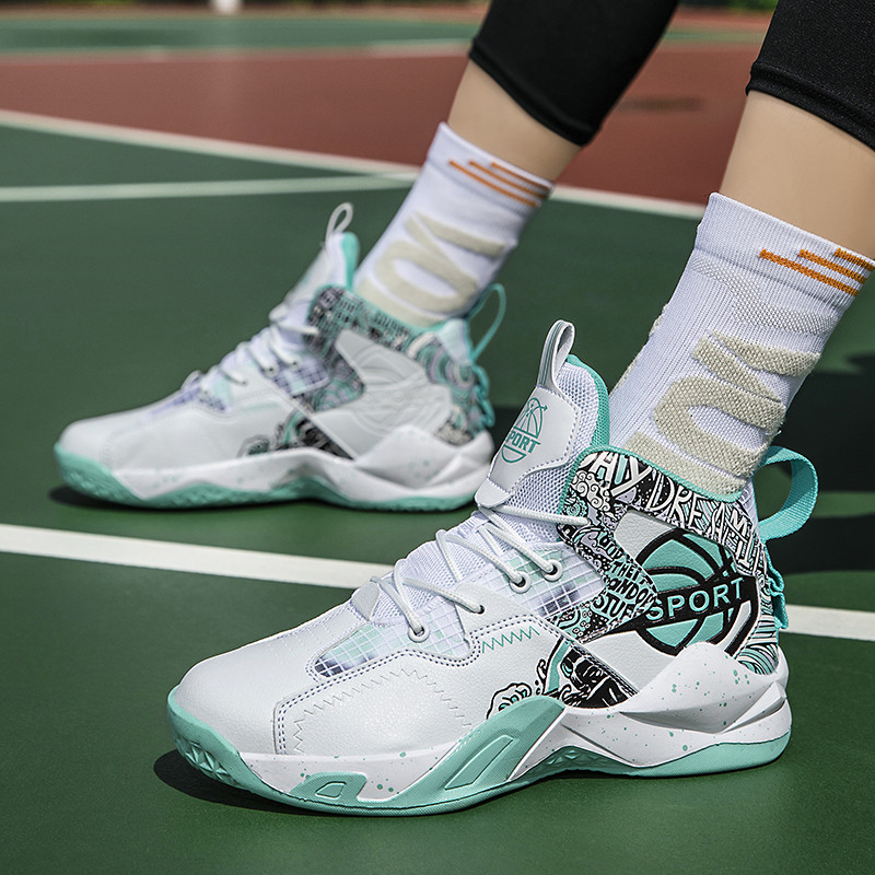 Kvaliteetsed meeste korvpallitossud kulumiskindlad treeningspordijalatsid Mugavad kõrge ülaosaga naiste korvpallijalatsid 36-46