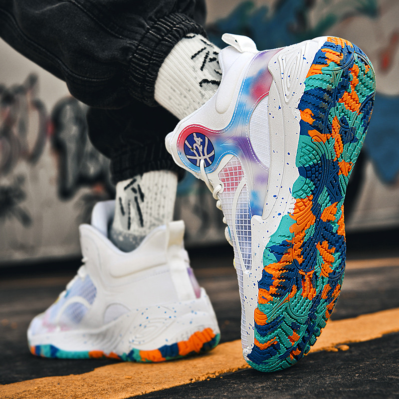 BOANXIL Unisex rugós robbanóhálós, légáteresztő, csúszásmentes tömör kosárlabdacipő csomag védelem kényelmes sportcipő