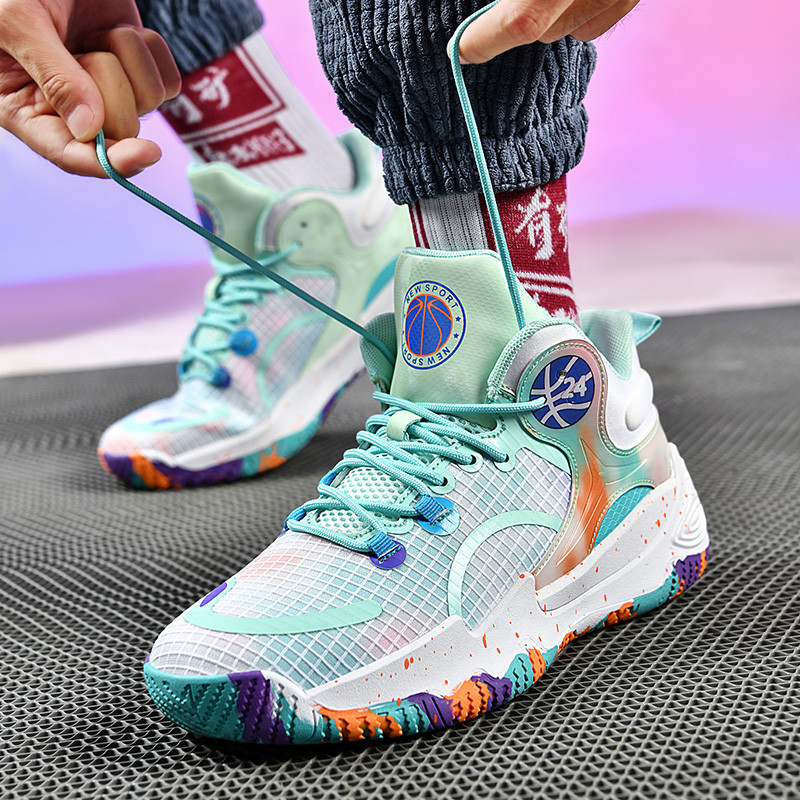 BOANXIL Unisex rugós robbanóhálós, légáteresztő, csúszásmentes tömör kosárlabdacipő csomag védelem kényelmes sportcipő