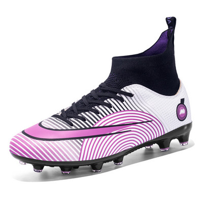Zīmols Fashion Society Football Boot High Vīriešu Sieviešu Elpojošas Zeķes FG Futbola Apavi Vīriešu Turf Futsal Claeats botas futbol hombre
