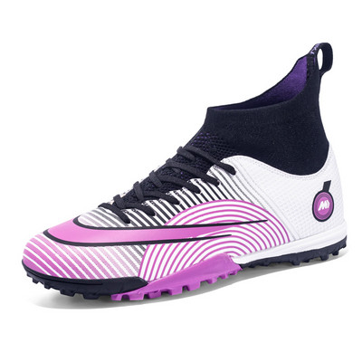 Zīmols Fashion Society Football Boot High Vīriešu Sieviešu Elpojošas Zeķes FG Futbola Apavi Vīriešu Turf Futsal Claeats botas futbol hombre