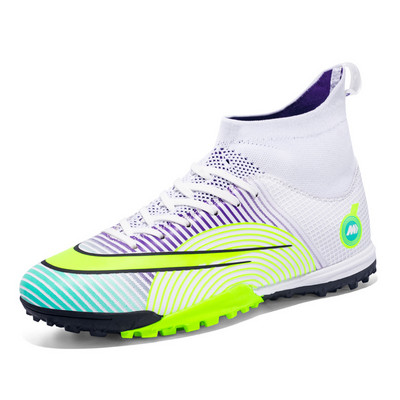 Zīmols Fashion Society Football Boot High Vīriešu Sieviešu Elpojošas Zeķes FG Futbola Apavi Vīriešu Turf Futsal Claeats botas futbol hombre