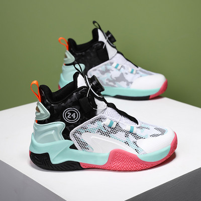 Rudens sieta bērnu basketbola apavi elpojoši bērnu apavi kedas Neslīdoša gumijas zole zēniem skriešanas apavi meitenēm grozs mazulim