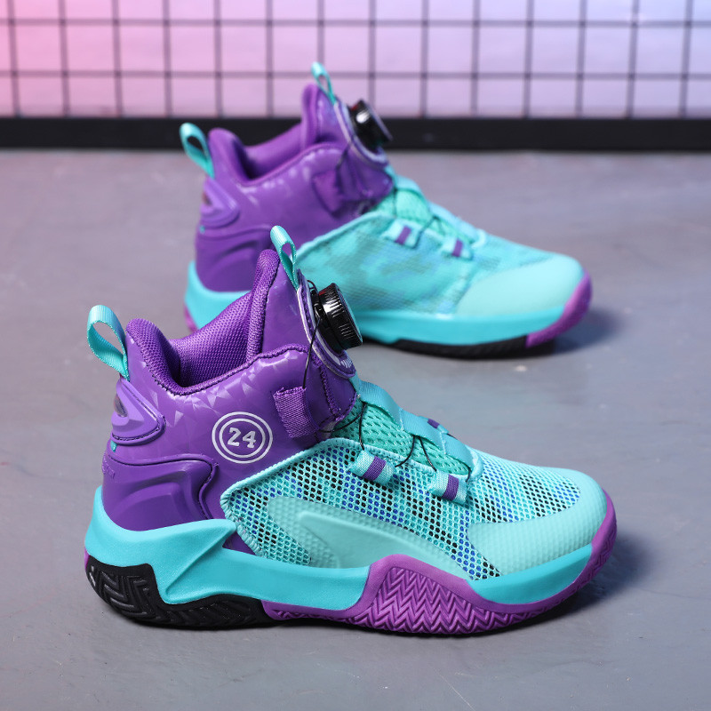 Rudens sieta bērnu basketbola apavi elpojoši bērnu apavi kedas Neslīdoša gumijas zole zēniem skriešanas apavi meitenēm grozs mazulim