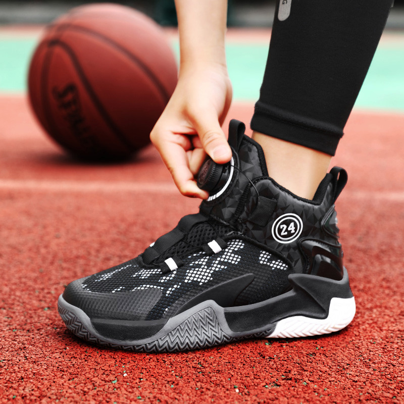 Rudens sieta bērnu basketbola apavi elpojoši bērnu apavi kedas Neslīdoša gumijas zole zēniem skriešanas apavi meitenēm grozs mazulim