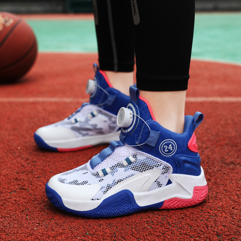 Rudens sieta bērnu basketbola apavi elpojoši bērnu apavi kedas Neslīdoša gumijas zole zēniem skriešanas apavi meitenēm grozs mazulim