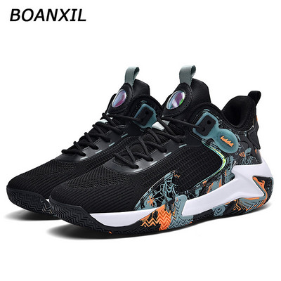 BOANXIL Fly Woven Дишащи удобни спортни обувки Противоплъзгащи се гумени подметки Баскетболни обувки Real Combat Training Мъжки обувки