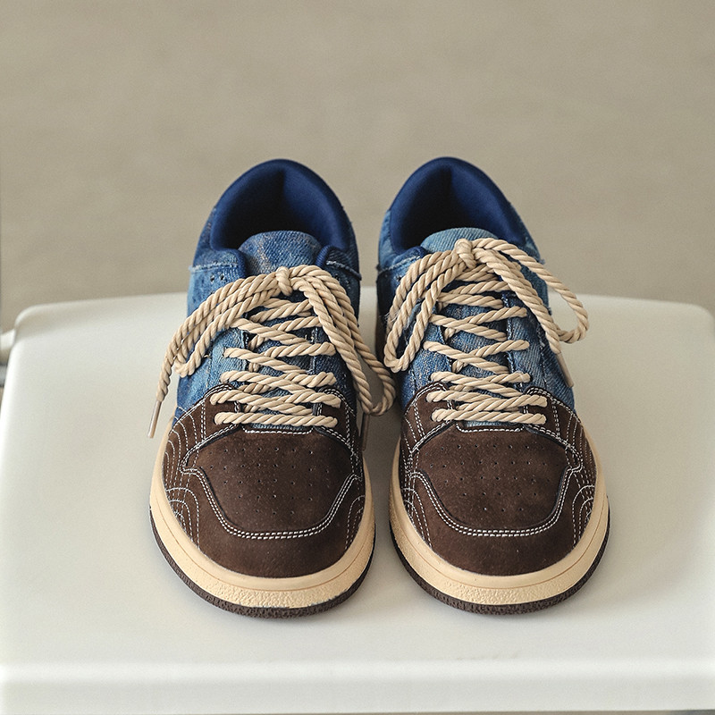 Vintage farmerkék vászoncipők Férfi alacsony tornacipők Hip Hop Streetwear gördeszkacipők férfiaknak Designer tornacipő férfi espadrillák