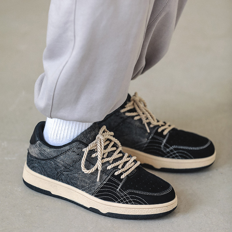 Vintage farmerkék vászoncipők Férfi alacsony tornacipők Hip Hop Streetwear gördeszkacipők férfiaknak Designer tornacipő férfi espadrillák