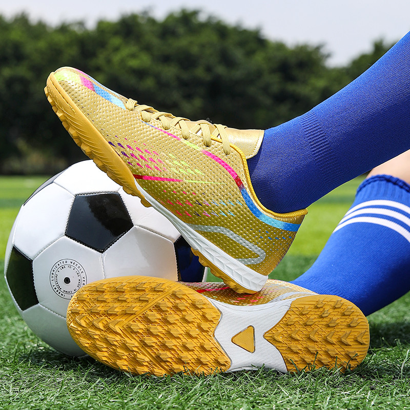 Futbolo bateliai draugijos Vyriški užsegami futbolo batai TF/AG Treniruotės Futsal Batai Berniukai Chuteira de Campo Sportiniai Turf Futbolo Sneakers