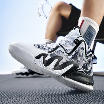 BOANXIL Unisex Personalized Totem Fashion Баскетболни обувки Противоплъзгаща гумена външна подметка Пакет Защита Удобни спортни обувки