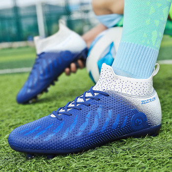Суперзвезда Модни футболни обувки за мъже Жени Професионални футболни бутли Мъжки дълги шипове Футзал маратонки Голям размер 48