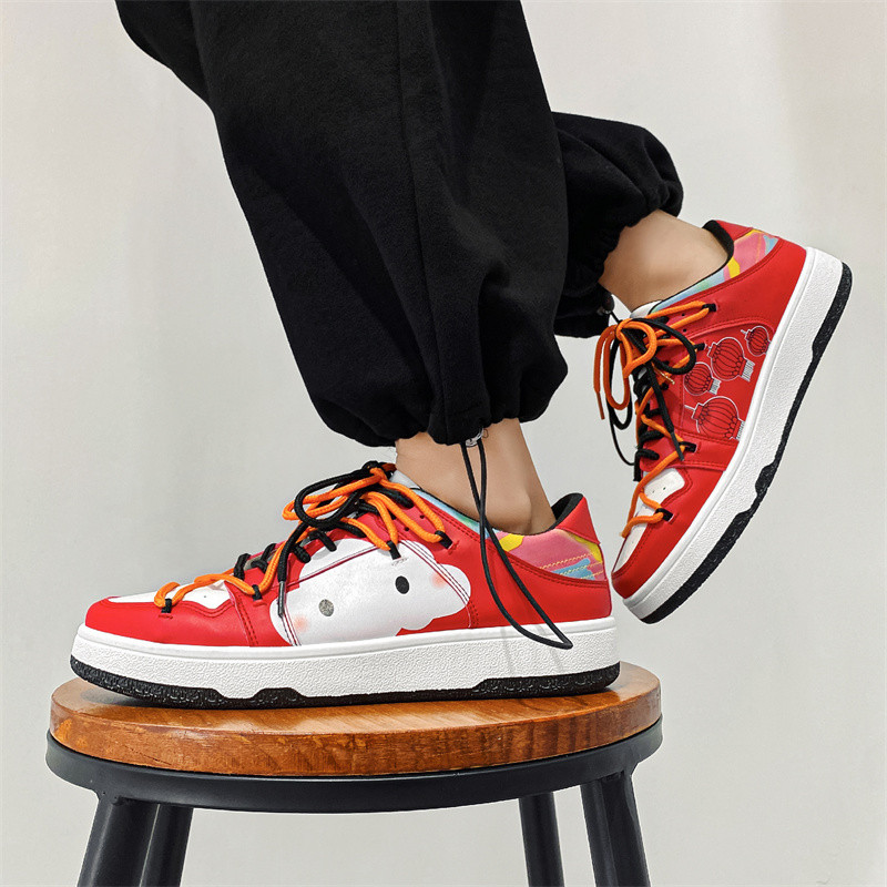 2023. aasta mood Paelad Meeste rulakingad Armsad Anime Panda tossud Meeste Naiste Disaintossud Unisex Madalad lõuendikingad