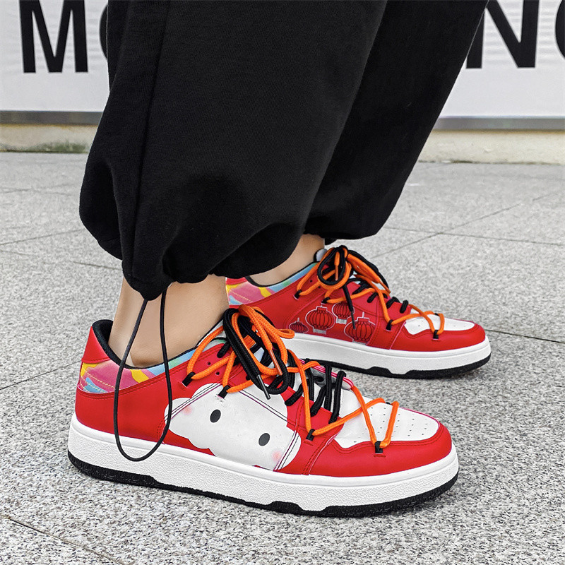 2023. aasta mood Paelad Meeste rulakingad Armsad Anime Panda tossud Meeste Naiste Disaintossud Unisex Madalad lõuendikingad