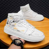 Pár Divat Férfi Női Vulkanizáló Cipők Férfi Őszi Téli Pamut Meleg Cipők Lányok Alkalmi gördeszkás Cipők Graffiti