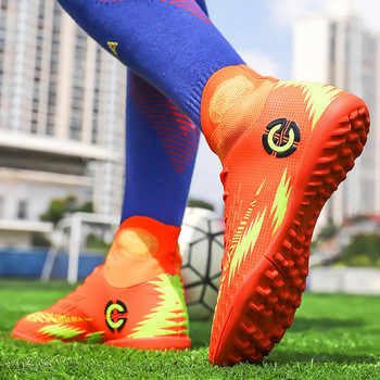 Маркови модни дишащи чорапи Футболни обувки Мъжки двойки TF Футболни маратонки Мъжки маратонки за футзал на открито Голям размер 46 botas futbol