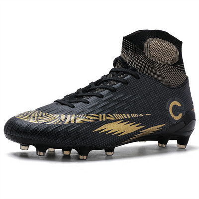 Márka Divat Légáteresztő zokni Futball Csizmák Férfi Párok TF Foci edzőcipők Férfi Outdoor Futsal Cipők Nagy 46 Botas futbol