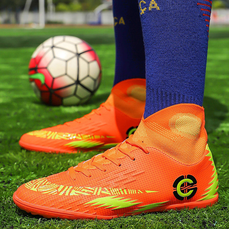 Márka Divat Légáteresztő zokni Futball Csizmák Férfi Párok TF Foci edzőcipők Férfi Outdoor Futsal Cipők Nagy 46 Botas futbol