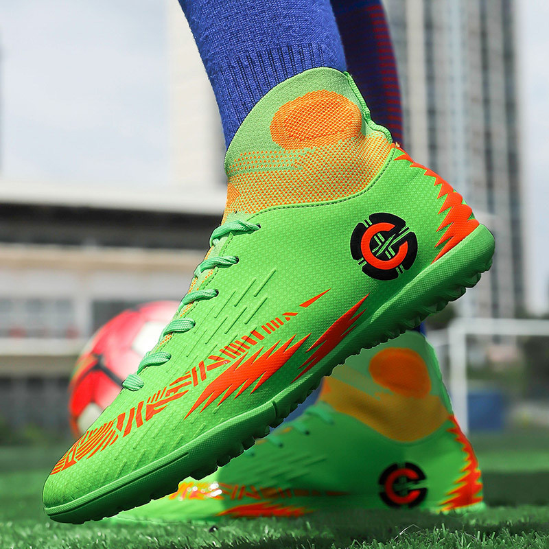 Márka Divat Légáteresztő zokni Futball Csizmák Férfi Párok TF Foci edzőcipők Férfi Outdoor Futsal Cipők Nagy 46 Botas futbol