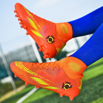 Μεγάλο μέγεθος 35-46 ψηλά πράσινα μποτάκια ποδοσφαίρου Unisex Αντιολισθητικά ανδρικά αθλητικά παπούτσια ποδοσφαίρου Κάλτσα αναπνεύσιμα Γυναικεία αθλητικά αθλητικά παπούτσια