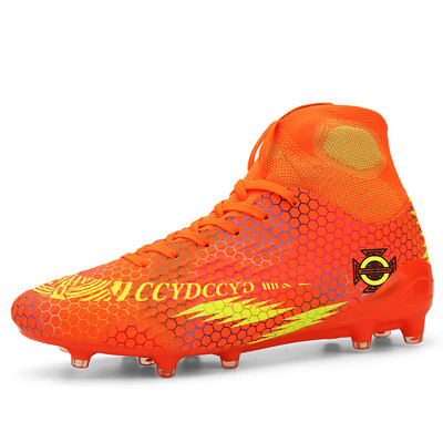 Nagy méretű 35-46 Magas szárú zöld futballcipő Uniszex csúszásgátló férfi futballtornacipő zokni légáteresztő női sportcipő