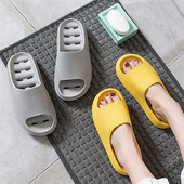 ThickerHome Couples Slaidi Dobi Bieza Zole Mīkstas Iekštelpu čības Vīriešiem Sievietēm Pretslīdes Sandales Vasaras Vannas istabas Vannas Platformas Kurpes