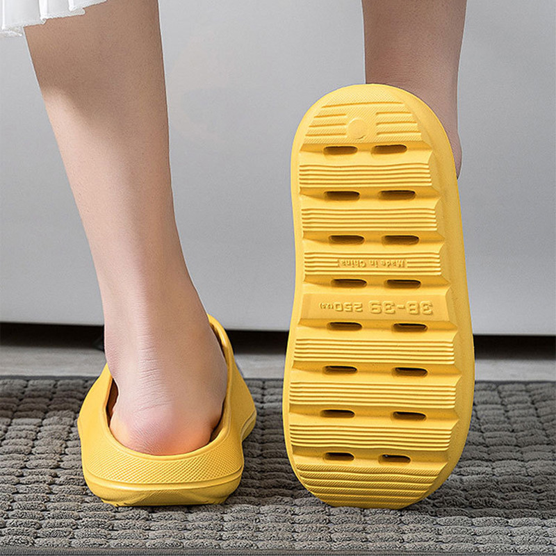 ThickerHome Couples Slaidi Dobi Bieza Zole Mīkstas Iekštelpu čības Vīriešiem Sievietēm Pretslīdes Sandales Vasaras Vannas istabas Vannas Platformas Kurpes