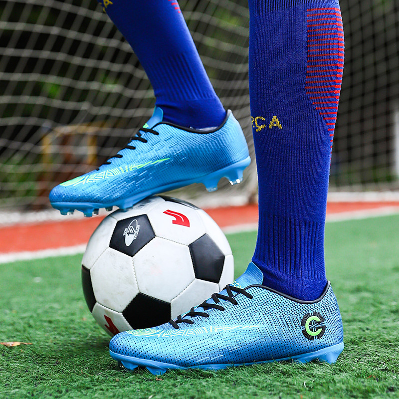 Futballcipők Férfi Futball Cipők Társaság Csúszásmentes Csillapítás Edzés Futsal Cipők Gyerekek Chuteira Campo Sport Turf Focicipők