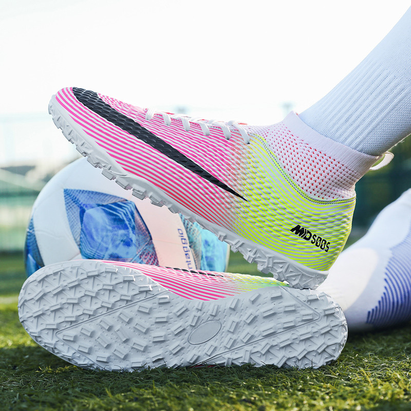 Futballcipők Társaság Férfi Futballcipők Csúszásmentes Csillapítás Sport Foci kapcsok Cipők Gyerek Futsal Cipők TF/FG Football Edzők