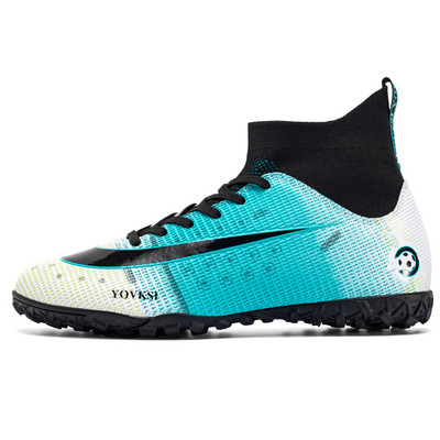 Aukštos kojinės Futbolo batai Draugijos Vyriški užsegami futbolo batai TF/AG Treniruotės Sportiniai Futsal Batai Vaikams Chuteira Campo Futbolo sportbačiai
