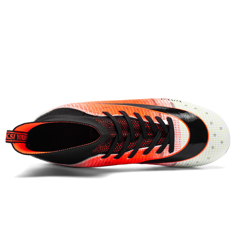 Aukštos kojinės Futbolo batai Draugijos Vyriški užsegami futbolo batai TF/AG Treniruotės Sportiniai Futsal Batai Vaikams Chuteira Campo Futbolo sportbačiai