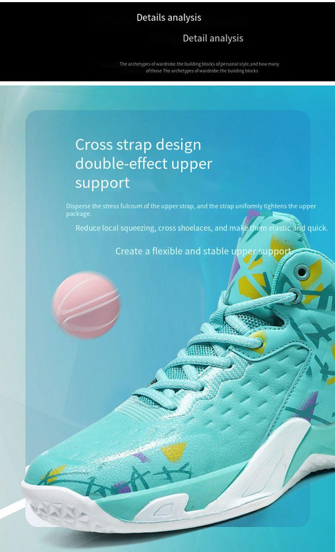 Basketbola apavi Vīriešu sporta apavi ar augstu augšdaļu Basketbola apavi pret slīdēšanu Polsterēti vīriešu sporta apavi 36.-45.