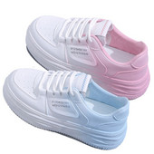 Luckffa 2022. gads. Ikdienas skeitborda apavi meitenēm , Unisex elpojošie pastaigu trenažieri Sporta sievietēm Modernas šņorējamas kedas