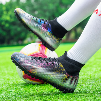 Μέγεθος 33-47 Παπούτσια ποδοσφαίρου για ενήλικες και παιδιά Μπότες ποδοσφαίρου TF/FG Μακριές καρφίτσες και Αθλητικά παπούτσια με επίπεδη σόλα Unisex αθλητικά παπούτσια
