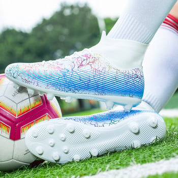 Μέγεθος 33-47 Παπούτσια ποδοσφαίρου για ενήλικες και παιδιά Μπότες ποδοσφαίρου TF/FG Μακριές καρφίτσες και Αθλητικά παπούτσια με επίπεδη σόλα Unisex αθλητικά παπούτσια