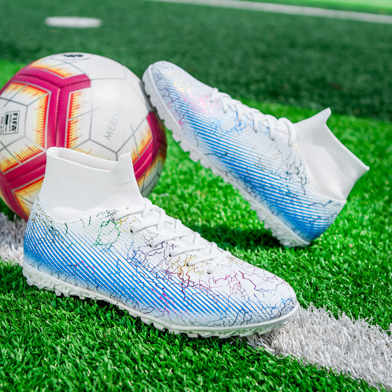 33-47 dydžio futbolo bateliai suaugusiems ir vaikams TF/FG futbolo batai su ilgiu spygliuku ir plokščiapadžiu sportbačiai Unisex sportiniai batai