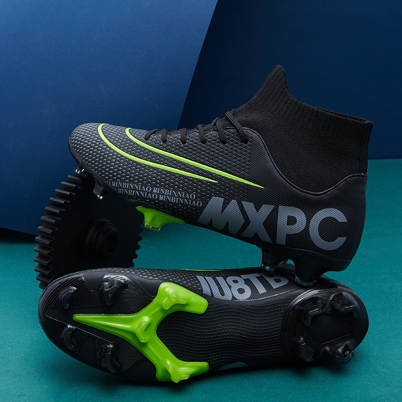 Dydis 35-45 Unisex futbolo bateliai vyrams ir moterims TF/FG futbolo batai ilgi spygliukais ir plokščiapadžiai sportbačiai Vyriški sportiniai batai