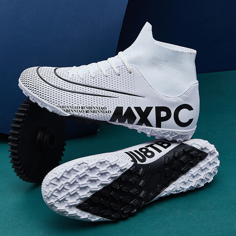 Dydis 35-45 Unisex futbolo bateliai vyrams ir moterims TF/FG futbolo batai ilgi spygliukais ir plokščiapadžiai sportbačiai Vyriški sportiniai batai