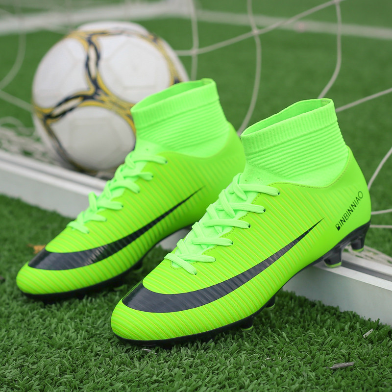 Izmērs 35-45 Unisex futbola apavi vīriešiem un sievietēm TF/FG futbola zābaki ar gariem tapas un plakanas zoles kedas vīriešu sporta apavi