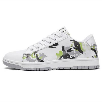 Fashion Printed Λευκά Ανδρικά Παπούτσια Skateboard Μεγάλο Μέγεθος 36-47 Παπούτσια Skate για άνδρες Γυναικεία Flat Casual Sneakers Basket Homme