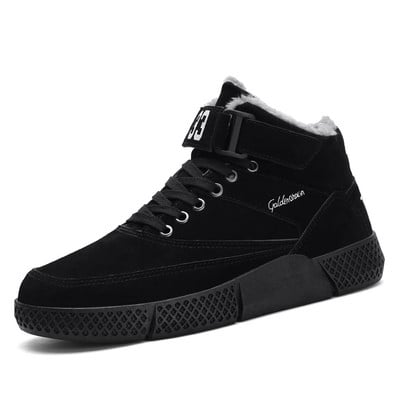 Μόδα Παπούτσια Skateboarding Ανδρικά Αθλητικά Παπούτσια Winter Plus Βελούδινα Άνετα Αντιολισθητικά Αντρικές Μπότες Flat αθλητικά παπούτσια υψηλής ποιότητας