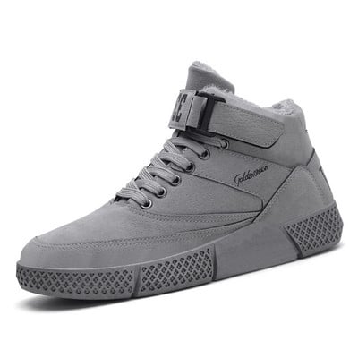 Μόδα Παπούτσια Skateboarding Ανδρικά Αθλητικά Παπούτσια Winter Plus Βελούδινα Άνετα Αντιολισθητικά Αντρικές Μπότες Flat αθλητικά παπούτσια υψηλής ποιότητας