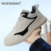 Vyriški sportiniai bateliai riedlenčių sportui iš poliuretano odos vyriški vaikščiojimo lauke laisvalaikio sportiniai batai suvarstoma plokščia avalynė Zapatillas de Hombre