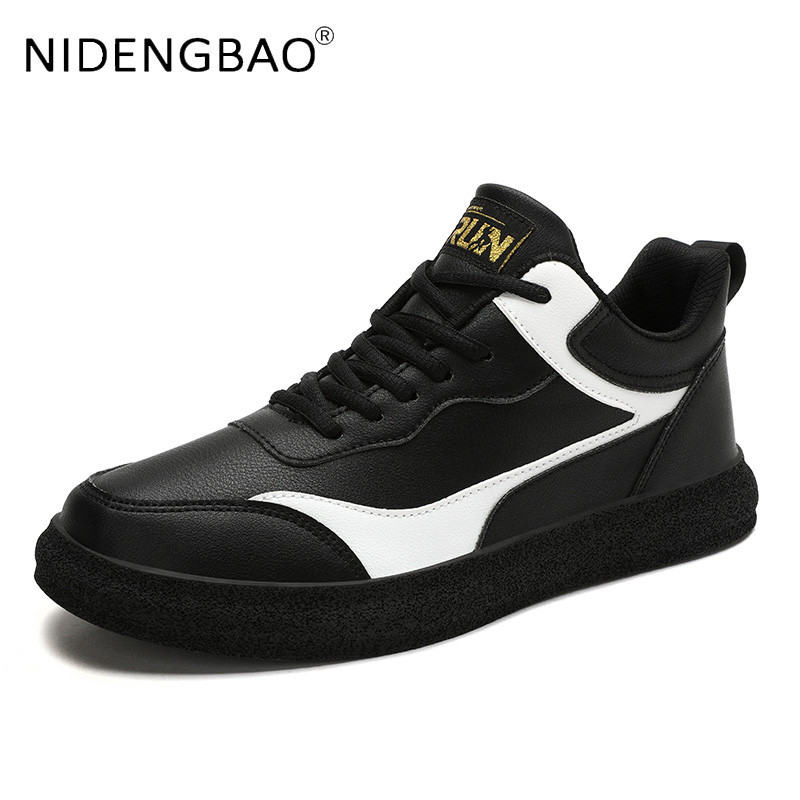 Vyriški sportiniai bateliai riedlenčių sportui iš poliuretano odos vyriški vaikščiojimo lauke laisvalaikio sportiniai batai suvarstoma plokščia avalynė Zapatillas de Hombre