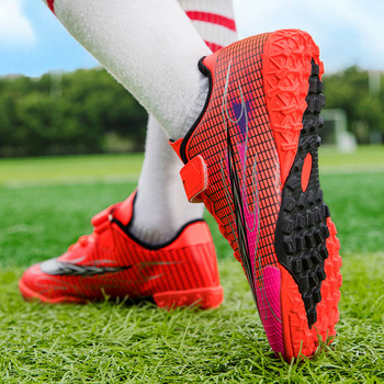 2022 Гореща разпродажба Модни детски футболни маратонки Размер 31-40 Ниска трева Футболни обувки Тийнейджъри TF Футзални обувки chuteira общество